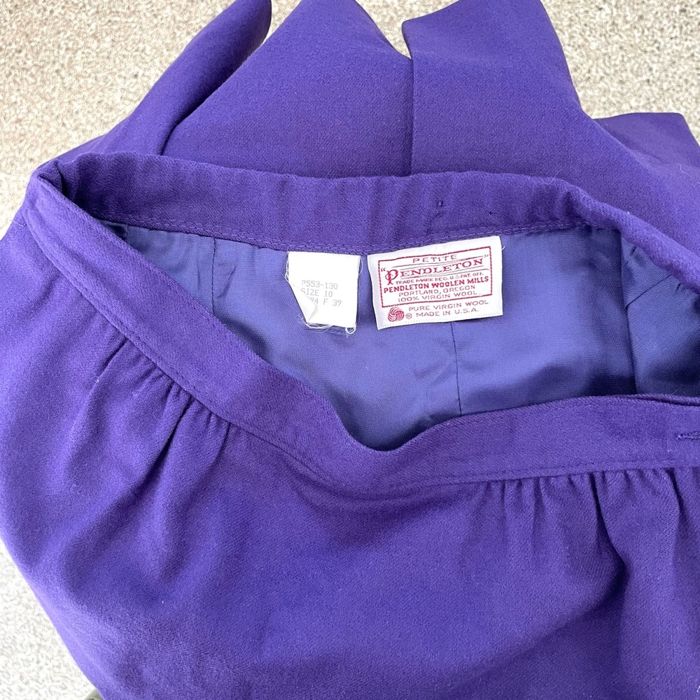 Pendleton Purple Virgin Wool Skirt - image 5